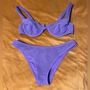 Purple square neck bikini - Pretty Little Thing M